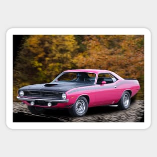 1970  AAR Cuda in our fall day series Sticker